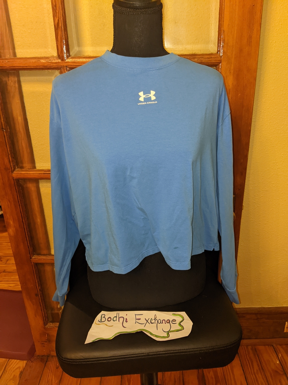 Under Armour Women's Light Blue Long-Sleeve Crop Tee